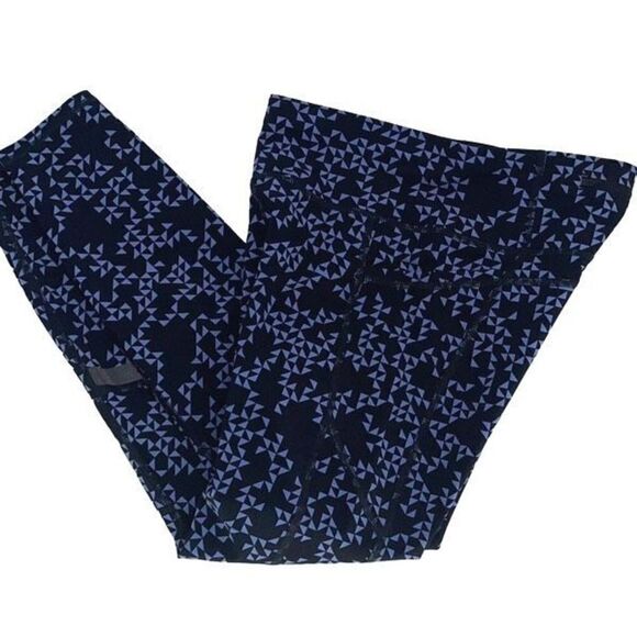 Sweaty Betty Womens Geo Print Zero Gravity 7/8 Hi-Rise Leggings Blue Black Small - Picture 5 of 10